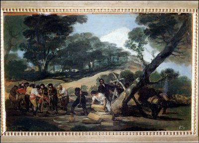 Krudtproduktion i Sierra de Tardienta af Francisco Jose de Goya y Lucientes