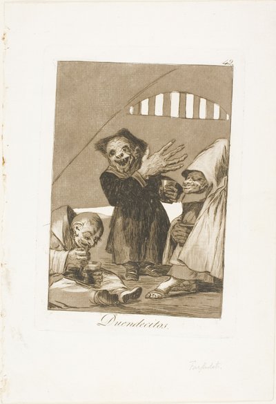 Hobgoblins, tallerken 49 fra Los Caprichos af Francisco Jose de Goya y Lucientes