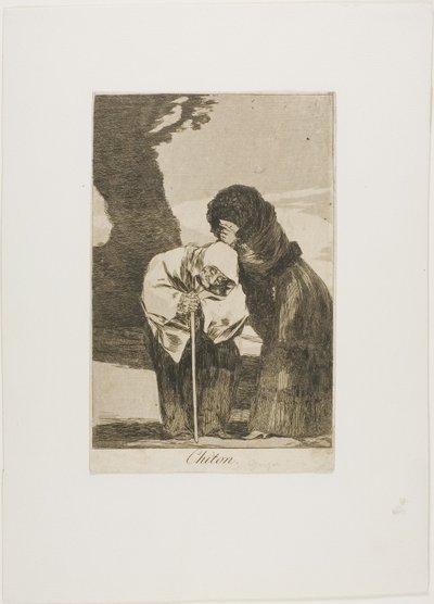 Hush, tallerken 28 fra Los Caprichos af Francisco Jose de Goya y Lucientes