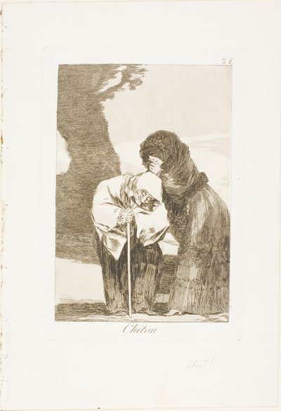 Hush, tallerken 28 fra Los Caprichos af Francisco Jose de Goya y Lucientes