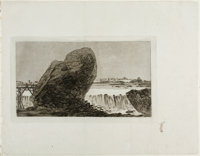 Landskab med vandfald af Francisco Jose de Goya y Lucientes