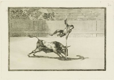 Juanito Apianis smidighed og dristighed i arenaen i Madrid, Tauromaquia 20 af Francisco Jose de Goya y Lucientes
