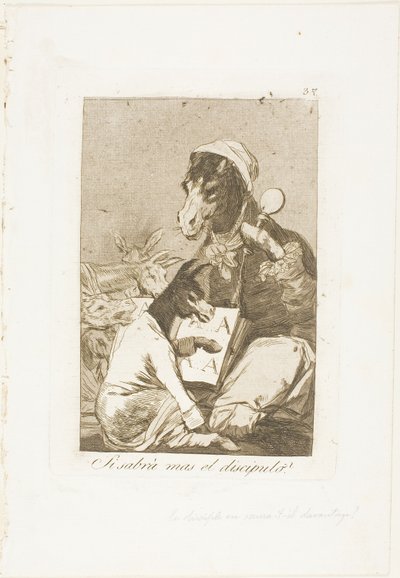 Kan eleven ikke vide mere?, plade 37 fra Los Caprichos af Francisco Jose de Goya y Lucientes