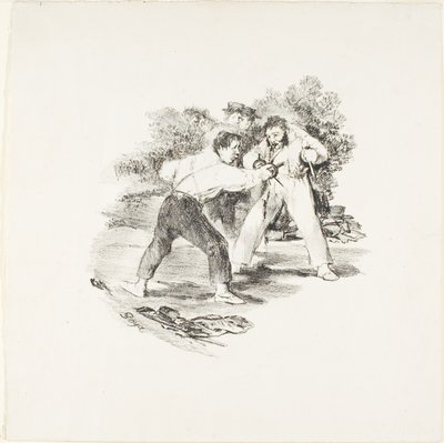 Moderne Duel af Francisco Jose de Goya y Lucientes