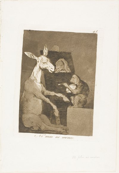 Hverken mere eller mindre, tallerken 41 fra Los Caprichos af Francisco Jose de Goya y Lucientes