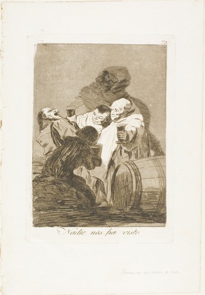 Ingen har set os, tallerken 79 fra Los Caprichos af Francisco Jose de Goya y Lucientes
