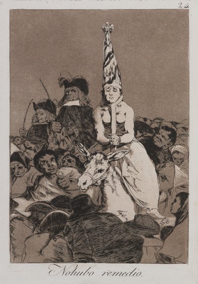 Intet kunne gøres ved det (Nohubo remedio) af Francisco de Goya