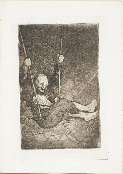 Gammel mand på en gynge af Francisco Jose de Goya y Lucientes