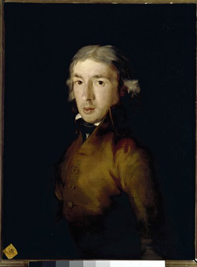 Portræt af Leandro Fernandez de Moratin, spansk digter og dramatiker. (olie på lærred af Francisco de Goya