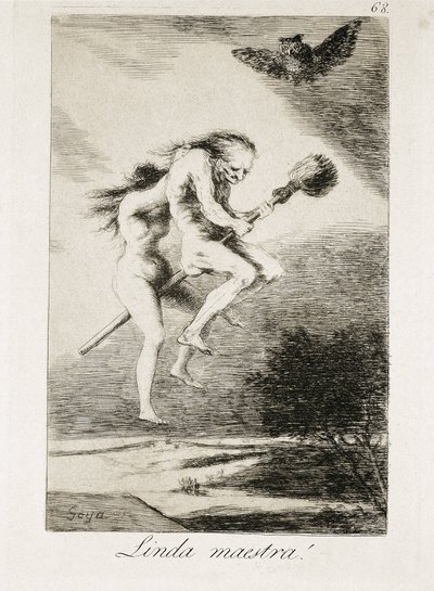 Smukke lærer. 1793-1799 (akvatinte) af Francisco Jose de Goya y Lucientes