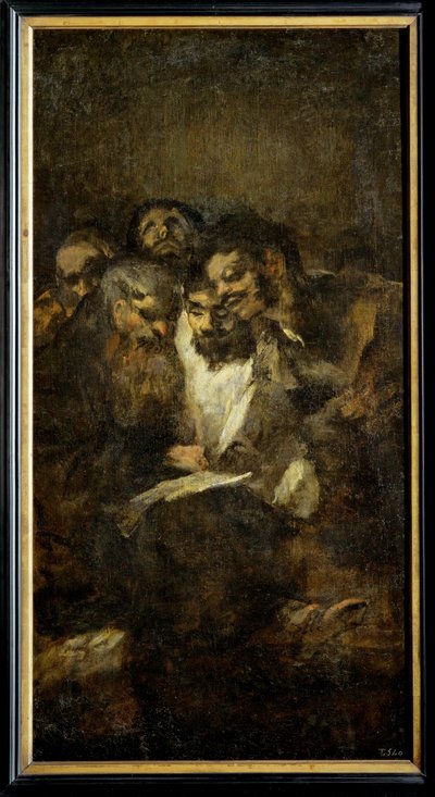 Reading, også The Politicians ... (maleri på lærred) af Francisco Jose de Goya y Lucientes