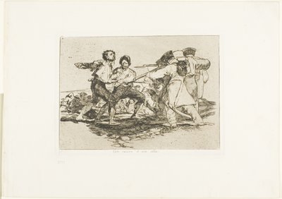 Med rette eller forkert, plade to fra The Disasters of War af Francisco Jose de Goya y Lucientes