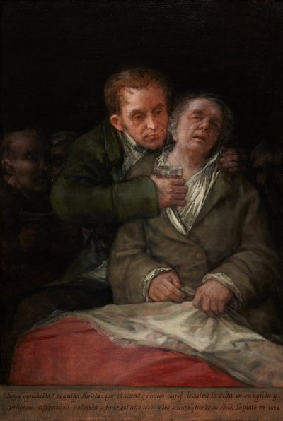 Selvportræt med dr. Arrieta af Francisco Jose de Goya y Lucientes