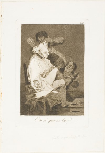 Det er bestemt at kunne læse, plade 29 fra Los Caprichos af Francisco Jose de Goya y Lucientes