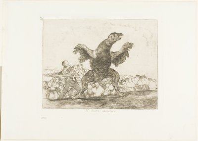 The Carnivorous Vulture, plade 76 fra The Disasters of War af Francisco Jose de Goya y Lucientes