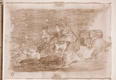 The Disasters of War: Og dette også (forberedende tegning af Francisco de Goya