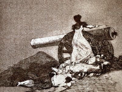 The Disasters of War: Que Valor! (Hvilket mod) (detaljer) af Francisco Jose de Goya y Lucientes