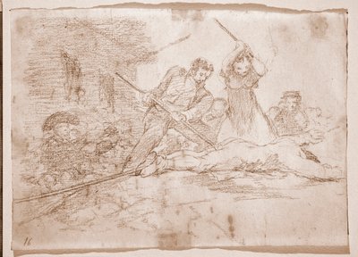 The Disasters of War: Rabble (forberedende tegning af Francisco de Goya
