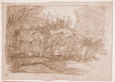 The Disasters of War: De kender ikke vejen (forberedende tegning af Francisco de Goya
