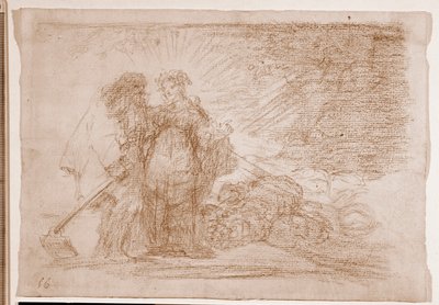 The Disasters of War: Dette er sandt (forberedende tegning af Francisco de Goya