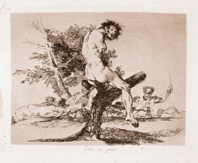 The Disasters of War: Dette er værre (Gravering fra den forberedende tegning af Francisco de Goya