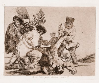 Krigens katastrofer: Hvad kan vi ellers gøre? (Gravering efter tegning af Francisco de Goya