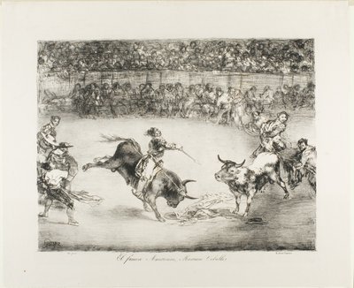 Den berømte amerikaner, Mariano Ceballos, fra The Bulls of Bordeaux af Francisco Jose de Goya y Lucientes