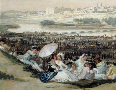 The Prairie of San Isidro (San Isidro) - Maleri af Francisco De Goya (1746-1828) af Francisco de Goya