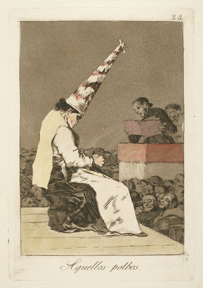 Disse støvpletter, plade 23 fra "Los Caprichos" af Francisco de Goya