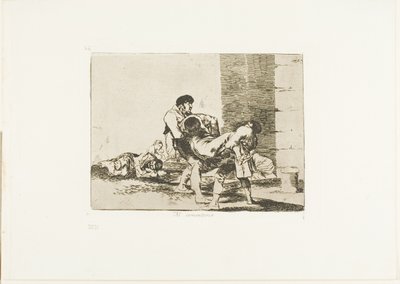 Til kirkegården, plade 56 fra The Disasters of War af Francisco Jose de Goya y Lucientes