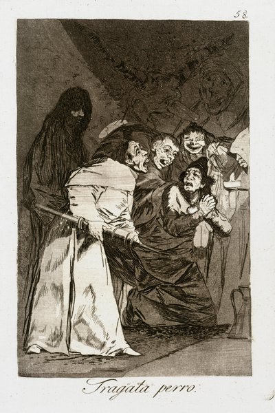 Slug det, hund (Caprichos 58) af Francisco Jose de Goya y Lucientes