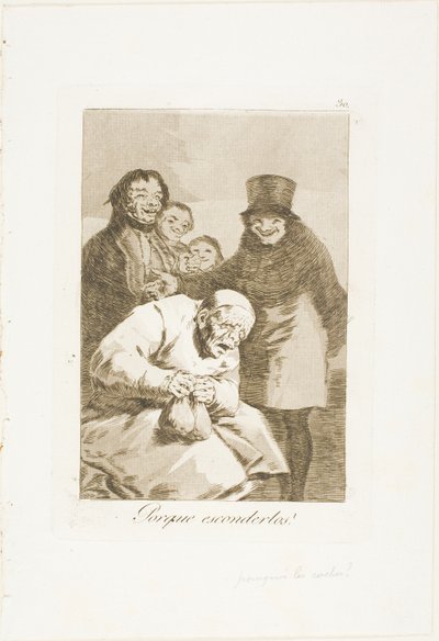 Hvorfor skjule dem?, tallerken 30 fra Los Caprichos af Francisco Jose de Goya y Lucientes