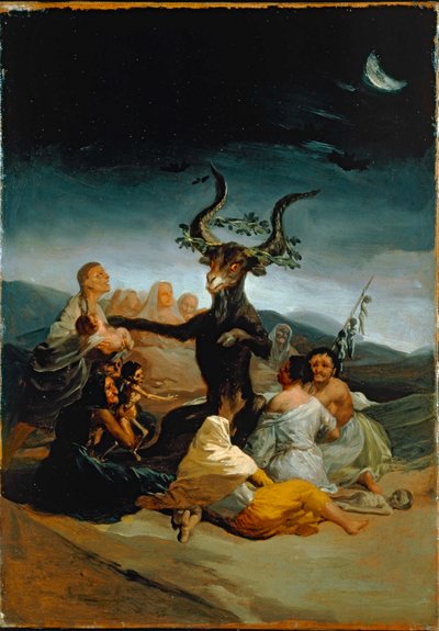 Heksenes sabbat (olie på lærred) af Francisco Jose de Goya y Lucientes