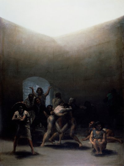 Gård med galninger af Francisco Jose de Goya y Lucientes