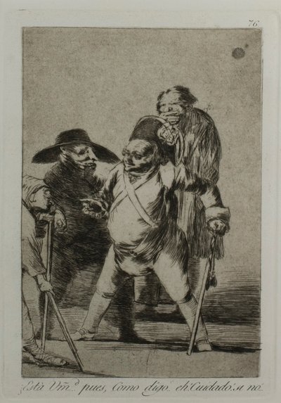 Du forstår? ... ja, som jeg siger... øh! Pas på! ellers..., tallerken 76, fra Los Caprichos af Francisco Jose de Goya y Lucientes