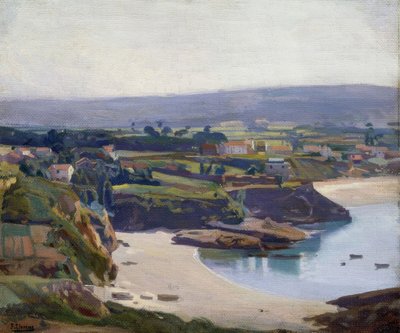 STRANDEN I ESPIÑEIRO – 1931–50X60 CM– af Francisco Llorens Diaz