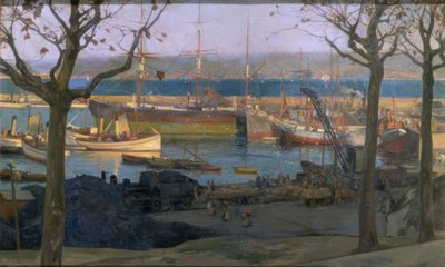 Puerto de la Coruna - Santa Lucia-dokken af Francisco Llorens Diaz