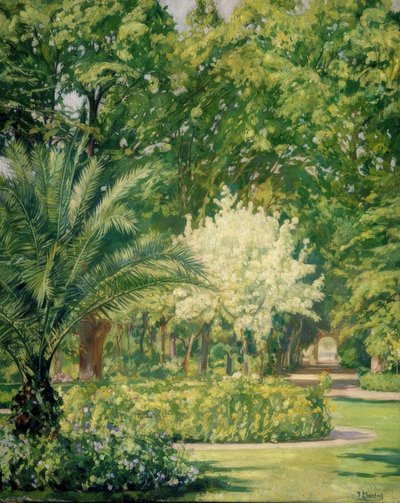 VERE CLARO-JARDIN BOTANICO – 1934–79X100 CM– af Francisco Llorens Diaz