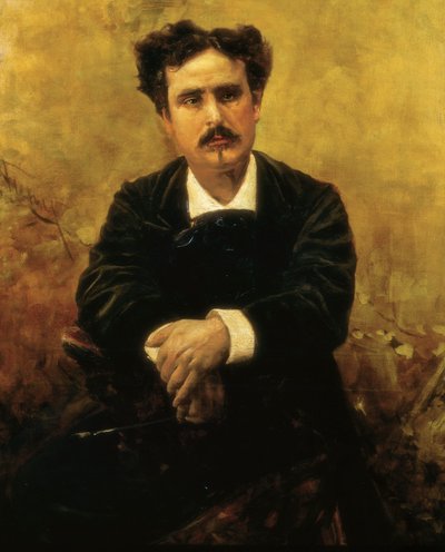 Portræt af Mariano Fortuny (1838-1874), spansk maler, maleri af Francisco Peralta (1837-1897) 1800-tallet. af Francisco Peralta del Campo