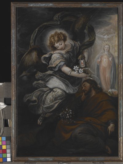 The Dream Of St. Joseph (olie på lærred) af Francisco Rizi