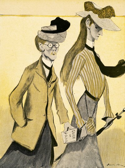 En ung engelsk kvinde i Frankrig med sin chaperone, 1903 af Francisco Sancha y Lengo