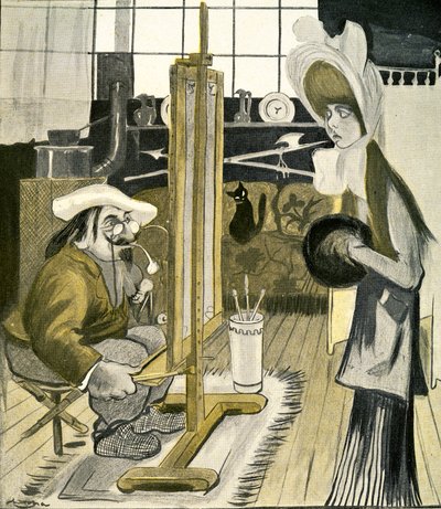 En ung engelsk kvinde poserer for en fransk kunstner, 1903 af Francisco Sancha y Lengo