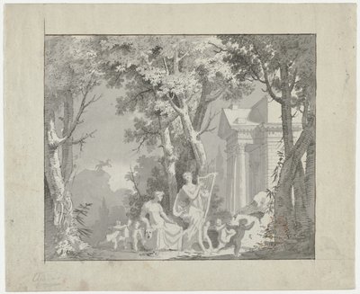 Klassisk scene, 1775-1800. af Francisco Vieira