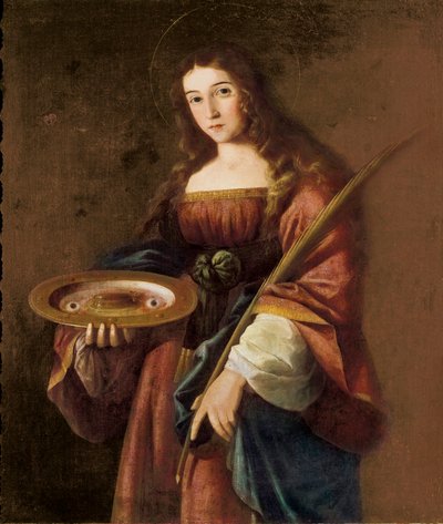 Sankt Lucy af Francisco de (circle of) Zurbaran