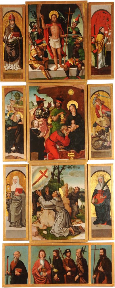 Altertavle af de hellige Anne og Ærkeenglen Michael Højre panel af Francisco de Comontes