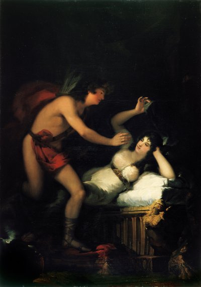 Allegori om kærlighed Amor og psyke af Francisco de Goya