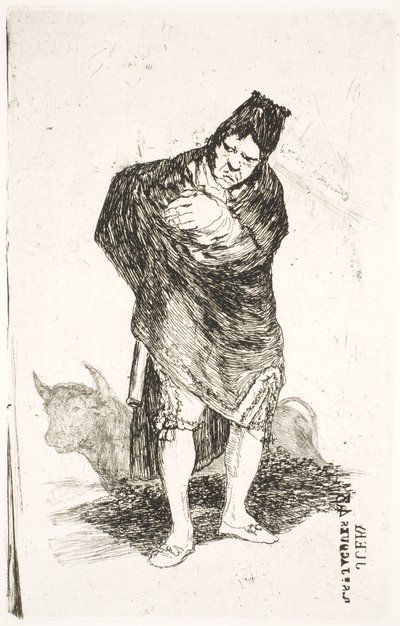 Andalusisk smugler, med tyr af Francisco de Goya