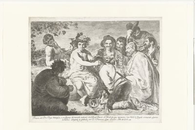 Bacchus i donkaards Baco (titel på objekt) Drunkarderne af Francisco de Goya
