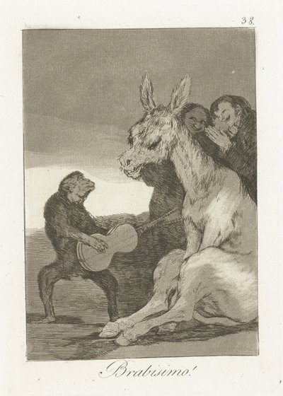 Bravo! Brabisimo! (titel på objekt) Los Caprichos (serietitel) af Francisco de Goya