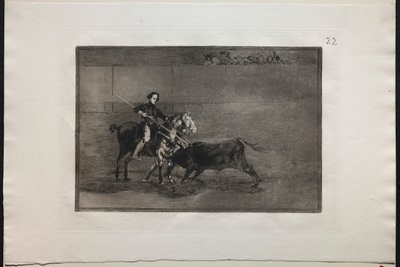 Tyrefægtning: Manly Courage of the Celebrated Pajuelera in the Ring at Saragosa, 1876. af Francisco de Goya